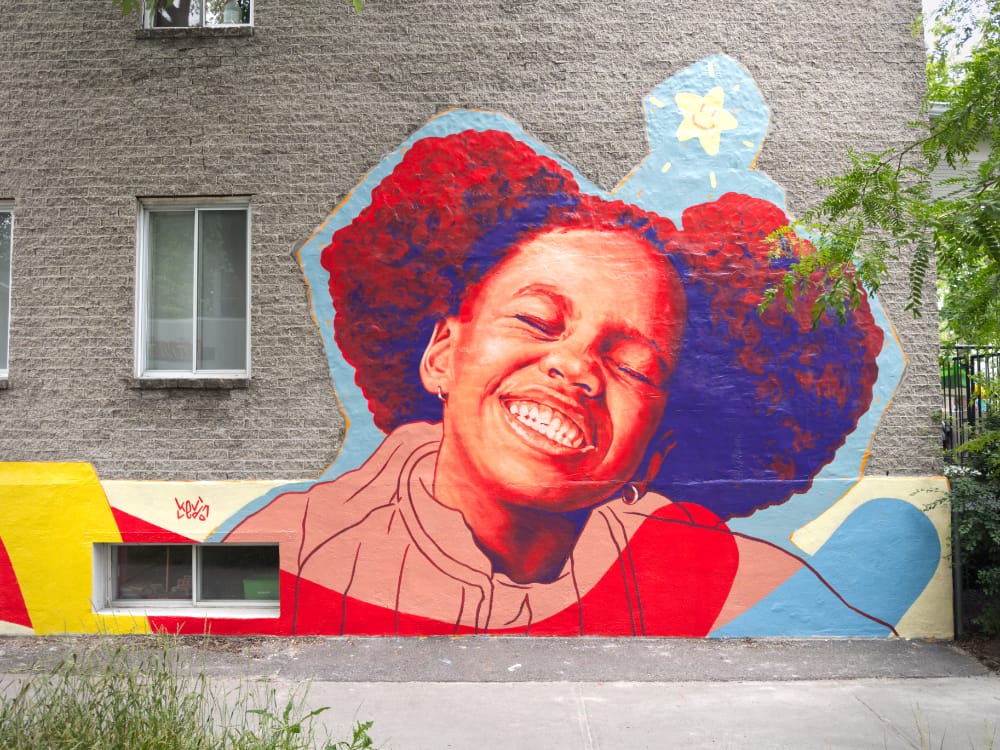 Ledo's mural titled Pure Joy